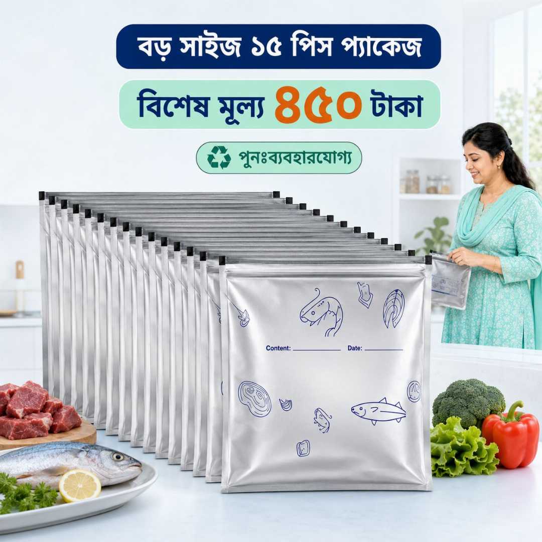 Aluminium Foil Storage Bag,
 Zipper Storage Bag, 
Food Storage Bag,
 Reusable Storage Bag, 
Aluminium Foil Zipper Bag,
 Food Storage Bag Bangladesh,
 Reusable Food Bag, 
Kitchen Storage Bag, 
Freezer Storage Bag,
 Food Organizer Bag